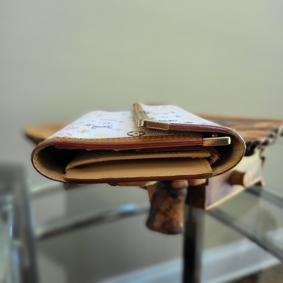 Louis Vuitton Monogram Takashi Murakami White Multicolor International Wallet - Picture 4 of 12